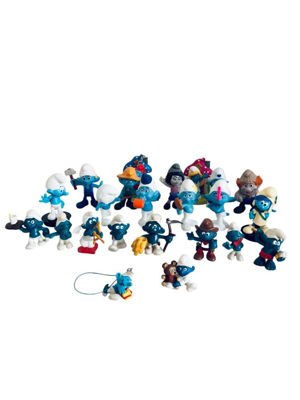 Vintage Smurfs Rare Lot 23 Figures Peyo Schleich Hong Kong Schtroumpf McDonald's